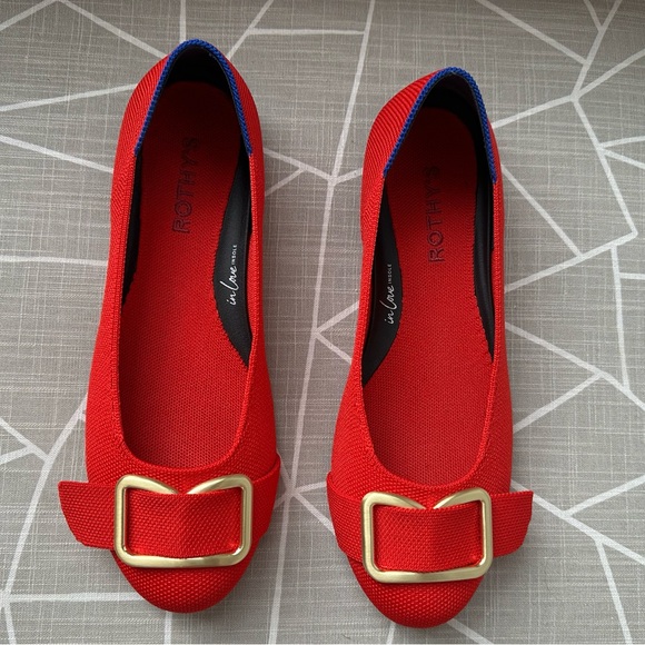 Rothy’s The Emblem Ballet Flat in Cardinal Red - Picture 2 of 7